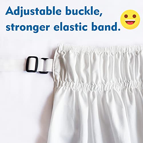  Elastic Wrinkle Bed Skirts For Adjustable Bed Super Soft Microfiber Tailored Wrap Around Dust Ruffle For Queen Size 14 Inch Drop White