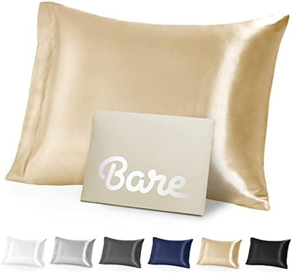  Silk Mulberry Pillowcases - Standard/Queen Size - For Hair And Skin - Grey Pillowcases - Easy Care - 100% Pure Premium Mulberry Silk - Zipper Closure (Standard, Grey)