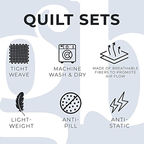  Great Bay Home 2-Piece Twin Reversible Lightweight Nautical Quilt Comforter With 1 Sham | All-Season, Beach Bedspreads | Blue Coastal Coverlet Sets | Casco Bay Quilts Collection