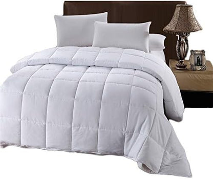  Royal Hotel Comforter White Down Alternative - Twin Quilted Duvet Insert - Hypoallergenic All-Season Comforter With Corner Tabs - Hotel Down Alternative Plush Fill - Twin XL
