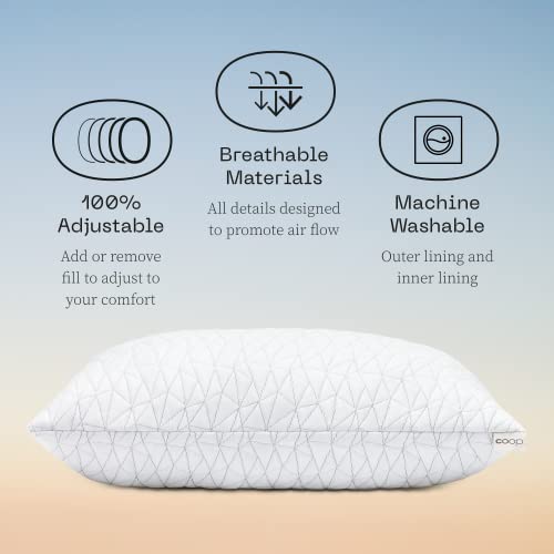 - 2 Pack Original Loft Pillows And 2 Pack Lulltra Zippered Pillow Protector Covers Bundle (Queen)