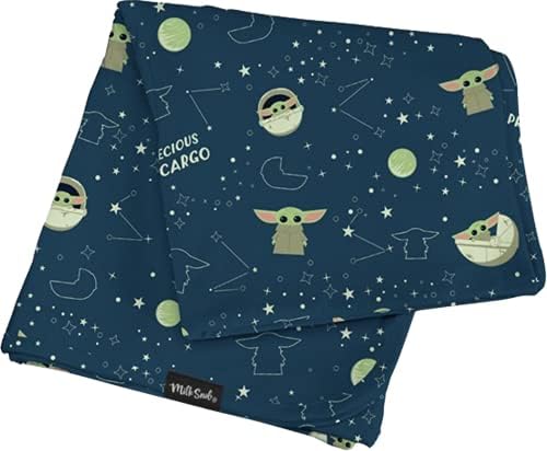  Milk Snob Star Wars Baby Blanket, Precious Padawans - Super Soft, Weighted, Dual Layer - Newborn Swaddle, Security Blanket, Nursery Room Toddler Bed Essentials, Premium Rayon Blend, 35x35