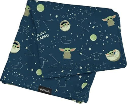  Milk Snob Star Wars Baby Blanket, Precious Padawans - Super Soft, Weighted, Dual Layer - Newborn Swaddle, Security Blanket, Nursery Room Toddler Bed Essentials, Premium Rayon Blend, 35x35