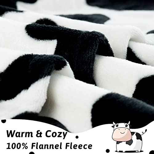  LAGHCAT Cow Blanket, Super Soft Flannel Cow Throw Blanket For Kids Adults, Suitable For Room Decor, Lightweight Travel Blanket, Cozy Plush Can Keep You Warm All The Time. (50"x60")