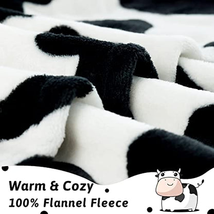  LAGHCAT Cow Blanket, Super Soft Flannel Cow Throw Blanket For Kids Adults, Suitable For Room Decor, Lightweight Travel Blanket, Cozy Plush Can Keep You Warm All The Time. (50"x60")