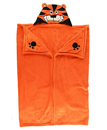  Wearable Hooded Blanket For Kids, Animal Hooded Blanket (Tiger Blanket)