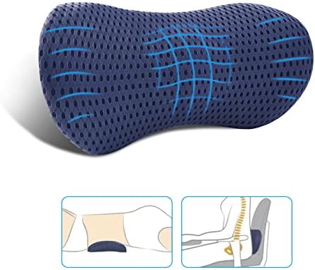  FOUSUPDT Lumbar Pillow, Memory Foam Lumbar Support Pillow For Office Chair And Car Seat, Back Support Pillow For Lower Back Pain Relief, Support Cushion Back Pillow For Sleeping, Driving(Red)