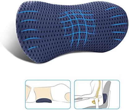  FOUSUPDT Lumbar Pillow, Memory Foam Lumbar Support Pillow For Office Chair And Car Seat, Back Support Pillow For Lower Back Pain Relief, Support Cushion Back Pillow For Sleeping, Driving(Red)