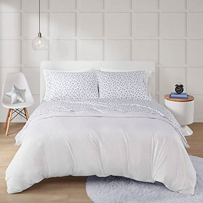  MI ZONE Printed Bed Sheets, Twin, Navy