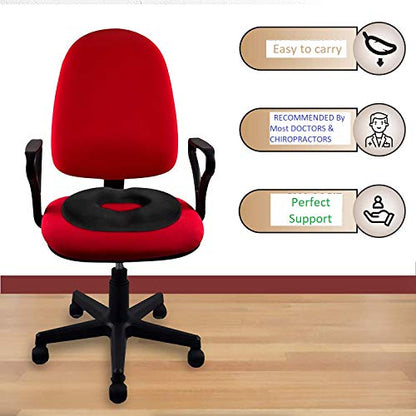  Donut Pillow Tailbone Seat Cushion - Orthopedic Design| Coccyx Memory Foam Pillow Contoured Luxury Comfort, Pain Relief For Hemorrhoids, Prostate, Pregnancy, Post Natal Sciatica Coccyx,