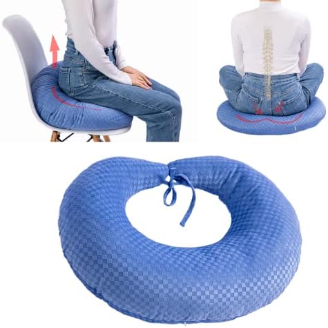  Coceyese BBL Pillow After Surgery For Butt Sleeping, Brazilian Butt Lift Pillow Post Surgery Recovery For Sitting Sleeping Driving Donut Pillow For Woman Lumbar Back Cushion Seat Foam (Dark Grey)