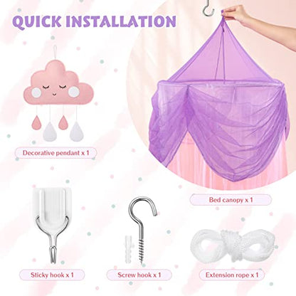  Kids Bed Canopy: Mosquito Net Canopy Curtains Canopy Bed Curtains Kids Bed Canopy Tent Princess Canopy Reading Nook Canopies Baby Girls Room Decor Crib Single, Twin, Full, Queen Bed Canopy