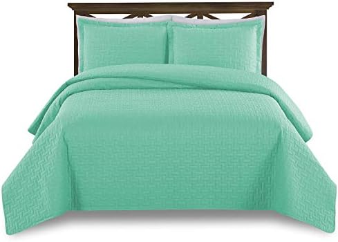  Prime Bedding Manchester 3-Piece Oversized Quilted Bedspread Coverlet Set (Ivory, King)