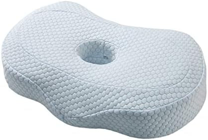  ZOYEPIN Ear Pillow|Memory Foam Piercing Pillow With An Ear Hole For CNH And Ear Pain Ear Inflammation Pressure Sores|Piercing Pillow For Side Sleepers|Ear Piercing Protection|Support Earplugs|Blue