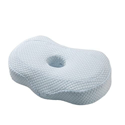  ZOYEPIN Ear Pillow|Memory Foam Piercing Pillow With An Ear Hole For CNH And Ear Pain Ear Inflammation Pressure Sores|Piercing Pillow For Side Sleepers|Ear Piercing Protection|Support Earplugs|Blue