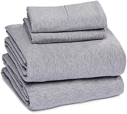 Amazon Basics Cotton Jersey Quilt And Sham Bed Set, Down-Alternative Quilt - Twin/Twin XL, Navy Blue