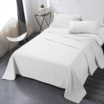  Queen Bed Sheet Set, 4pcs Bedding Sheets & Pillowcases, Soft Microfiber 1800 Thread Count 16" Deep Pocket Luxury Bed Sheets - Hypoallergenic, Wrinkle & Fade Resistant (Black)