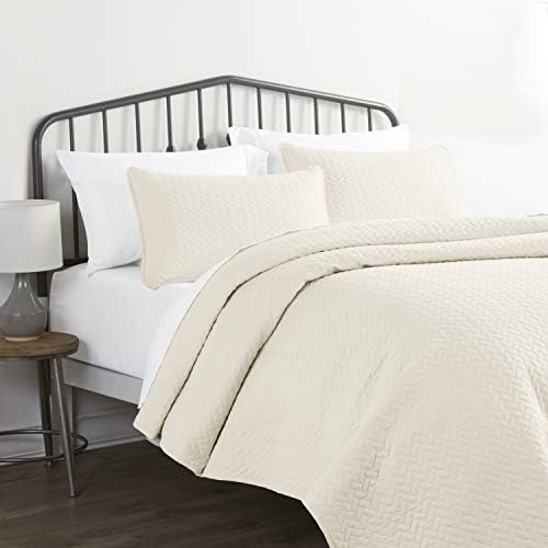  Linen Market 3 Piece White Quilt Queen Size Bed Set - A Lightweight Bedspread & Machine Washable Quilts - Includes Quilted Coverlet And Two Pillow Shams - Perfect Bedding Quilts
