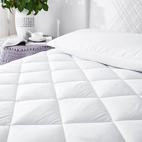  Uraclaire Mattress Pad With 8-21'' Deep Pocket,Cooling Mattress Topper Cover,Ultra Soft Quilted Fitted Breathable Fluffy Microfiber Mattress Protector(Queen)