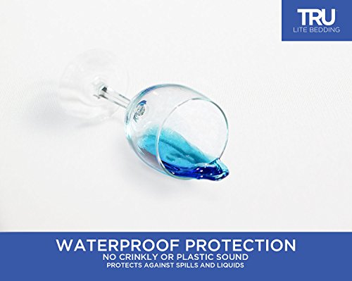  Waterproof Mattress Protector - Smooth Breathable Mattress Cover - Protection From Stains From Sweat, Spills, Urine - Full Size