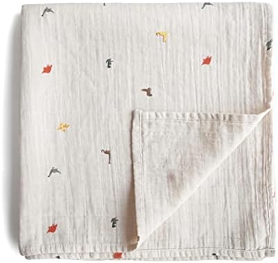  Mushie Muslin Baby Swaddle Blanket | 100% Organic Cotton (Sun)