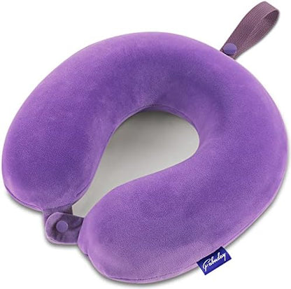  Travel Pillow Memory Foam For Airplanes - Neck Pillow For Traveling, Car, Home, Flight Pillow For Sleeping With Attachable Snap Strap Soft Washable Cover, Provide Head Neck Support Rest, Dark Gray