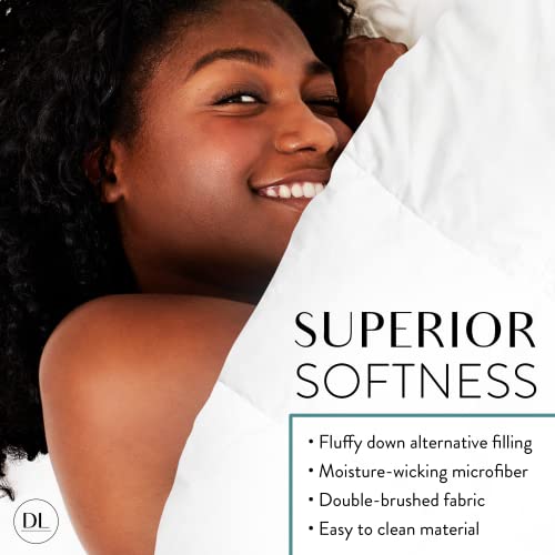  Uvet Insert Twin - Lightweight Down Comforter For Twin Size Bed - Cooling, Microfiber, Down Alternative Fill - Machine Washable, White﻿