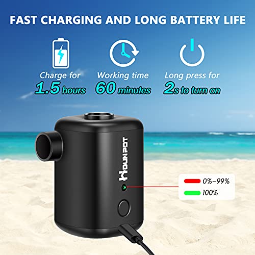  Electric Air Pump For Inflatables Air Mattress Pump For Inflatable Cushions Air Sofa Boat, Electric Pump With 4 Nozzles And 1 Storage Bag