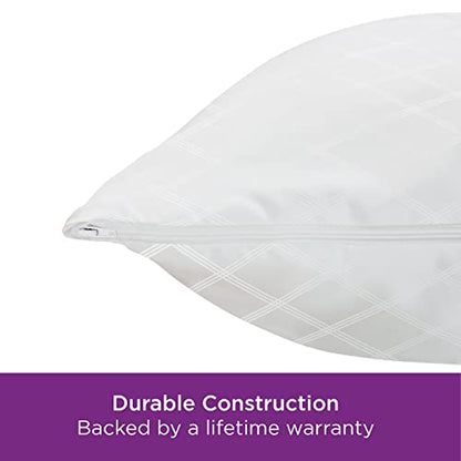  Breathable, Zippered Pillow Protector, Standard/Queen – 2 Pack