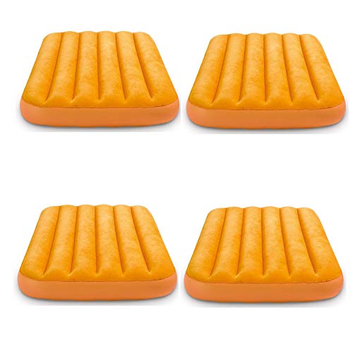 Intex Cozy Kidz Bright & Fun-Colored Inflatable Air Bed W/ Carry Bag (4 Pack)