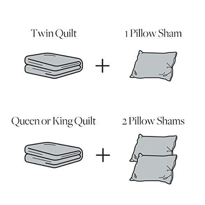  SLPR Silver Linings (2-Piece, Twin Grey Patchwork Quilt With 1 Pillow Sham): Farmhouse Twin Lightweight Bedspread, Bedding Comforter Set, Lightweight Coverlet, Country Style Gray Bedding