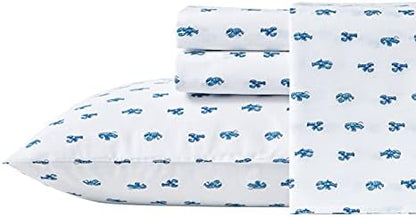  Nautica - Twin Sheets, Cotton Percale Bedding Set, Coastal Home Decor, Dorm Room Essentials (Star Spangled Coastal Blue, Twin)