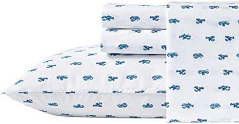  Nautica - Twin Sheets, Cotton Percale Bedding Set, Coastal Home Decor, Dorm Room Essentials (Star Spangled Coastal Blue, Twin)