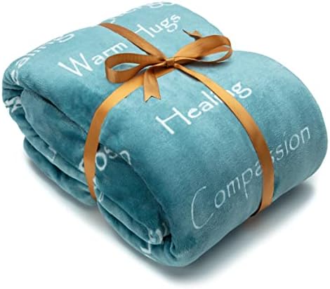  Healing Warm Hugs Gift Throw Blanket - Sympathy Gift Breast Cancer Chemo Survivor Get Well Caring Gifts - Comfort Purple Gift Blanket For Love Support Women Friend - Aubergine