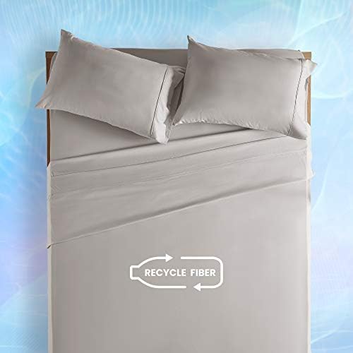  SLEEP ZONE Eco-Friendly Queen Size Bed Sheet Set 4 Piece - Soft & Breathable Microfiber Bedding Sheets Set - Including Flat Sheet, Fitted Sheet, Pillowcase (Green, Queen)