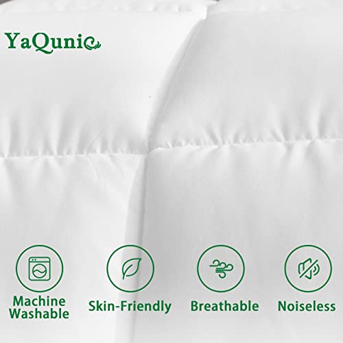  YaQunie Down Alternative Comforter King Size All Season Duvet Insert Soft Microfiber Bedding Comforter With 8 Corner Tabs Fluffy Comforter 106x90Inches