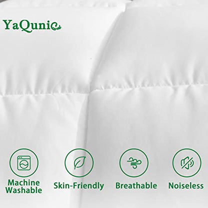  YaQunie Down Alternative Comforter King Size All Season Duvet Insert Soft Microfiber Bedding Comforter With 8 Corner Tabs Fluffy Comforter 106x90Inches