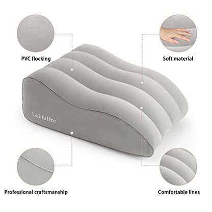  LOKFEHRE Leg Elevation Pillow,Inflatable Wedge Pillows,Comfort Leg Pillows For Sleeping,Wedge Pillow For Legs And Reduce Swelling,Suitable For Improving Sleep Quality,Pregnant,Injury,Recovery