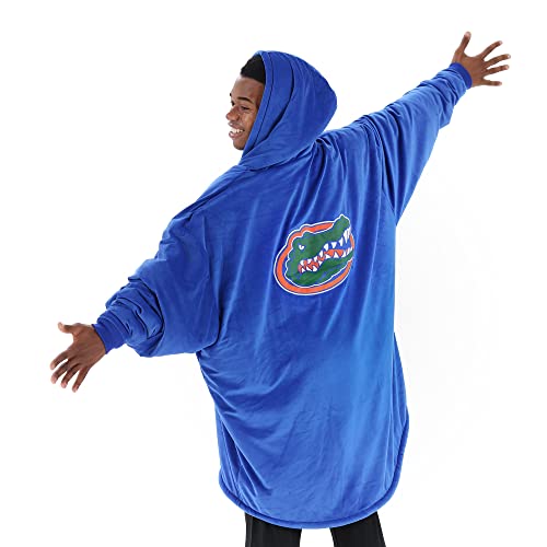  Riginal Quarter-Zip | University Of Florida Logo & Insignia | Oversized Microfiber & Sherpa Wearable Blanket With Zipper, Seen On Shark Tank, One Size Fits All