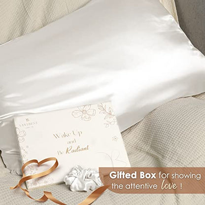  Satin Pillowcase For Hair And Skin - Super Soft Silk Pillowcase For Hair And Skin 2 Pack 20x30 Inches | Cooling Satin Pillowcases With Zipper | Satin Pillow Case Standard Size Queen