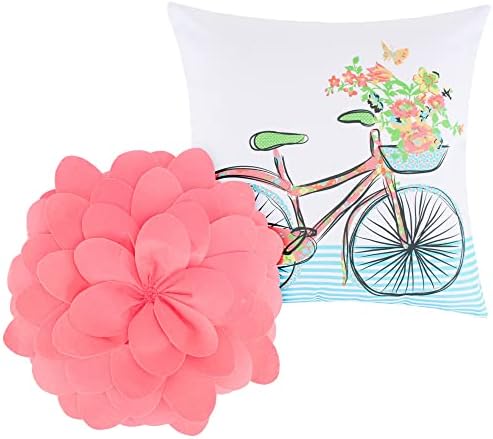  Greenland Home Watercolor Dream Throw Pillow Set, White