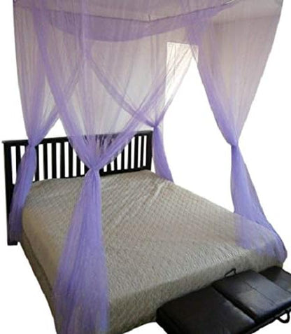  OctoRose 4 Poster Bed Canopy Netting Functional Mosquito Net, Red