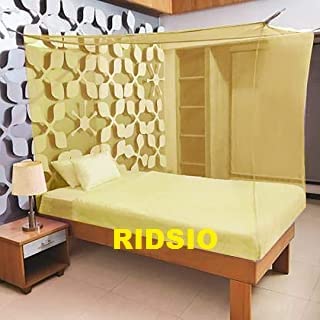  RIDSIO Mosquito Net For Single Bed Double Bed Machardani Netting (5x7ft. For Queen Size Bed, Ivory)