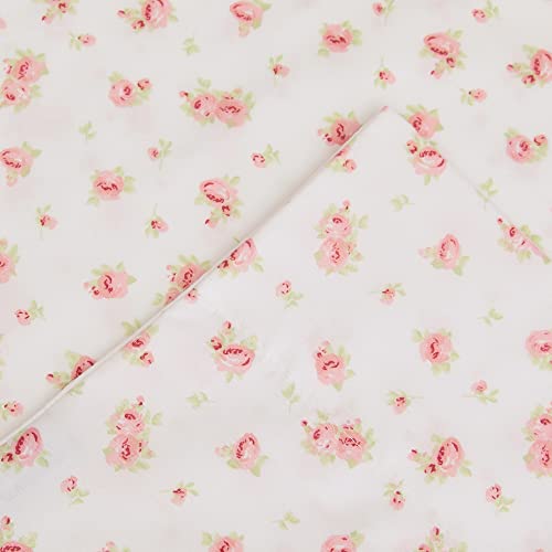  Modern Threads Soft Microfiber Rose Printed Sheets - Luxurious Microfiber Bed Sheets - Includes Flat Sheet, Fitted Sheet With Deep Pockets, & Pillowcases