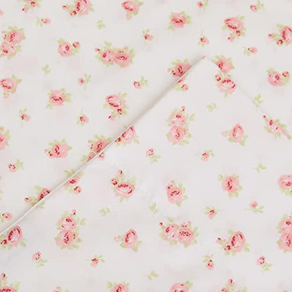 Modern Threads Soft Microfiber Rose Printed Sheets - Luxurious Microfiber Bed Sheets - Includes Flat Sheet, Fitted Sheet With Deep Pockets, & Pillowcases