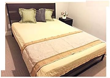  Quilted Micro Suede Bed Runner Scarf Slipcover Pad Or Furniture Protector V2 (26x76 Inch, Brown)