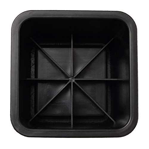  HOME COMPOSER 3 Inch Bed Risers Set Of 4, Heavy Duty Stackable Furniture Risers Lifters For Beds, Sofa, Tables And Chairs, Black Bed Elevator With 2.8" Square Recess