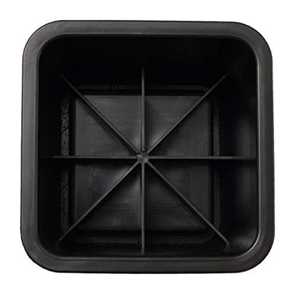  HOME COMPOSER 3 Inch Bed Risers Set Of 4, Heavy Duty Stackable Furniture Risers Lifters For Beds, Sofa, Tables And Chairs, Black Bed Elevator With 2.8" Square Recess
