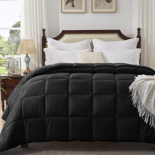 Homelike Moment Queen Comforter White Lightweight Duvet Insert - Down Alternative Comforters Queen Size, All Season Full Bed Duvet Inserts With Corner Tabs White