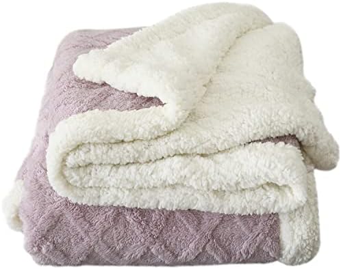  Chunky Knit Blanket With Pom Poms- Thick, Soft, Big, Cozy Throw Blankets For Couch, Bed, Sofa, Chair-50×60 Inches,Pink